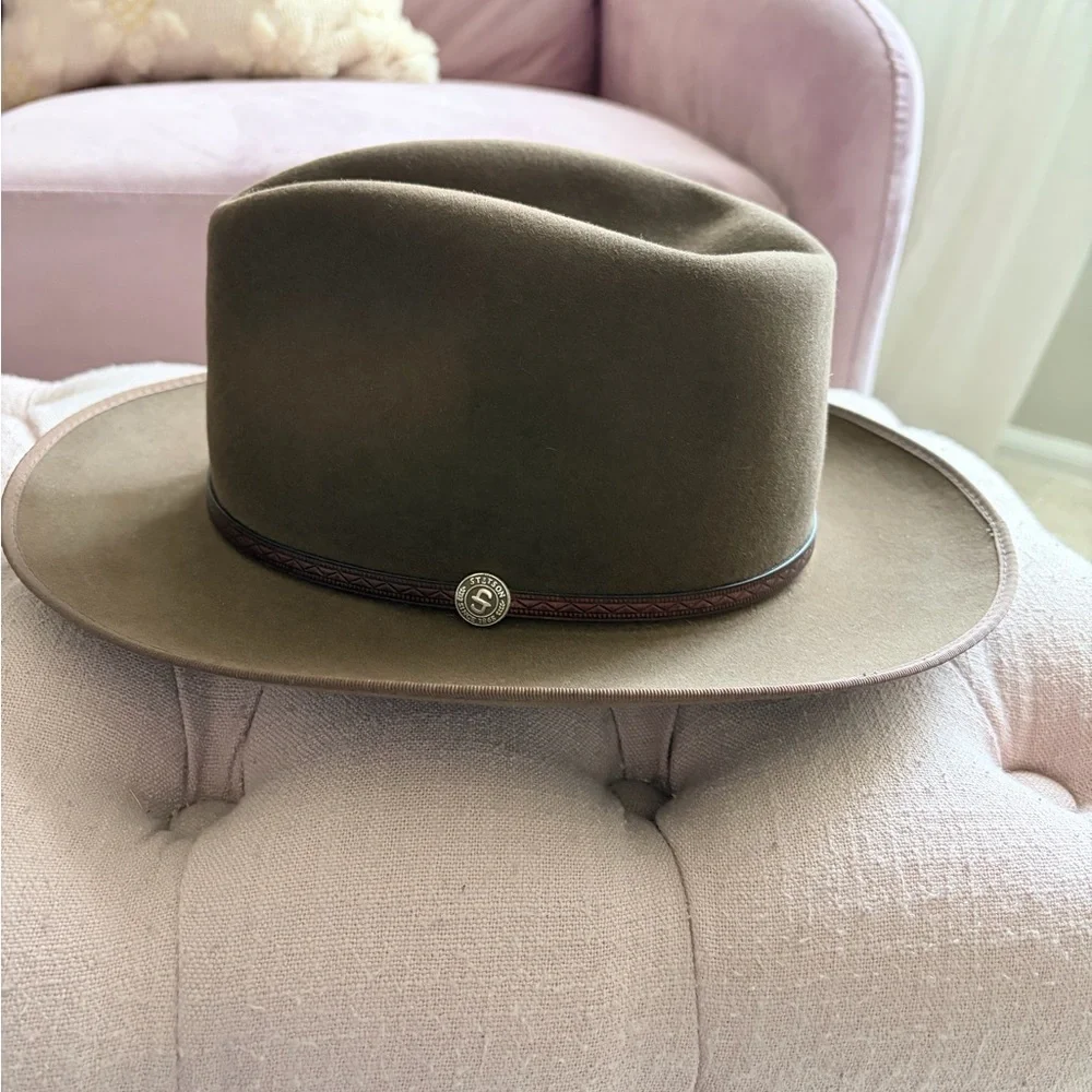 Stetson Roadster Walnut Brown Wool Felt Ranch Hat- Sz 7 3/8 - New With Tags! - Picture 8 of 9